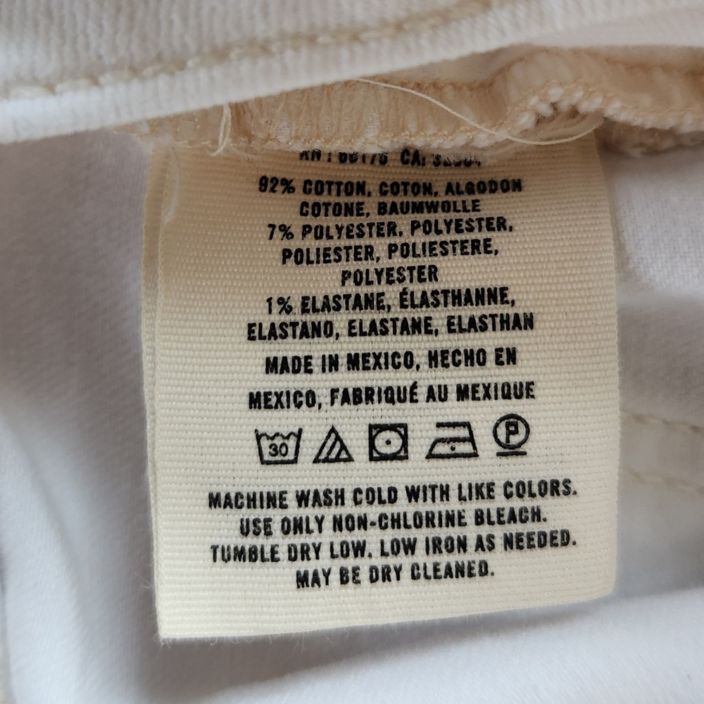 Anthropologie Pilcro Letterpress "Stet" Skinny Ankle Jean White, Women's Size 28 - Picture 10 of 11